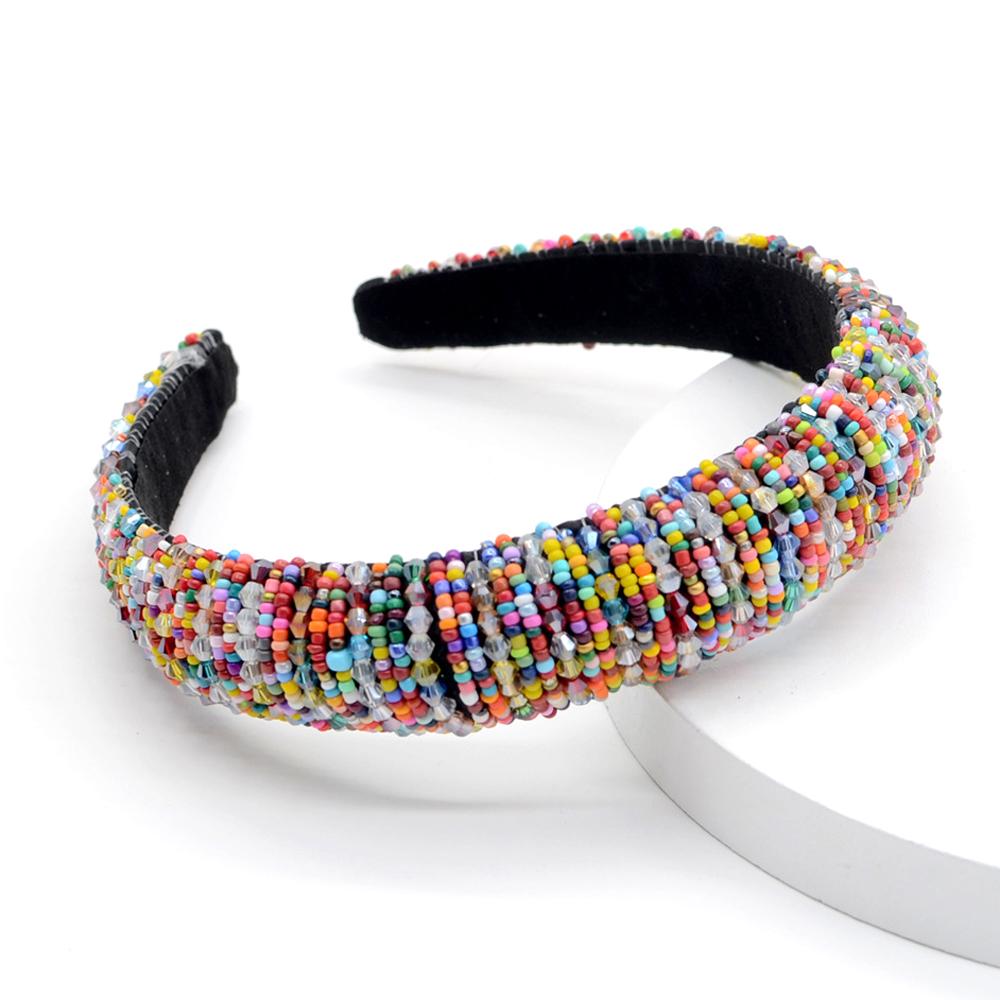 New Luxury Headbands for Women Custom Hairband High Quality Bling Rhinestone Hair Accessories 5 Colors