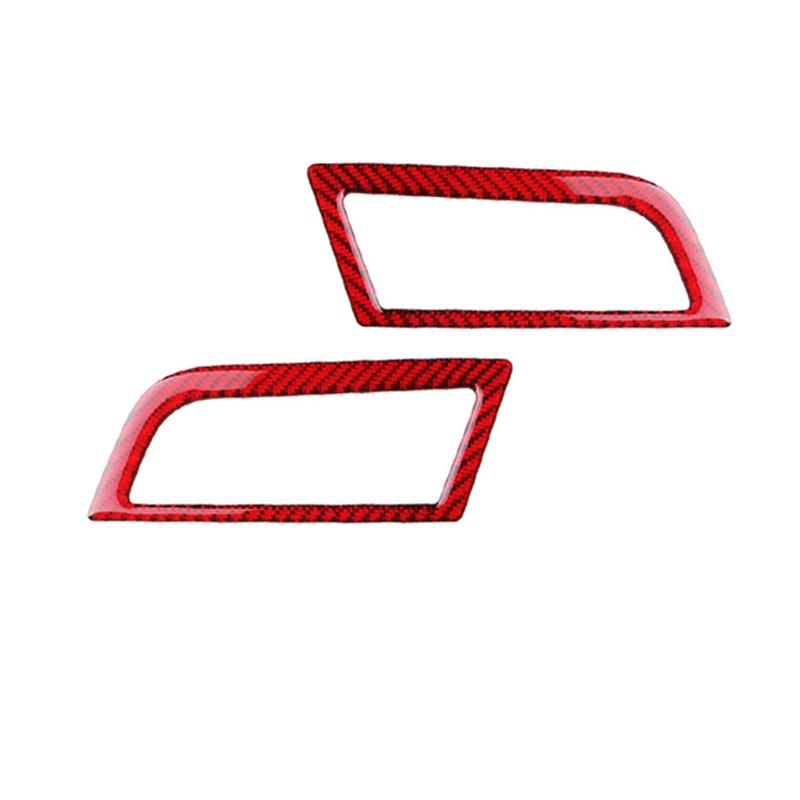 Ford Mustang 2015-2018 Декоративная рамка вентиляционного отверстия Наклейка из настоящего углеродного волокна Рамка вентиляционного отверстия Мустанг Внутренняя отделка