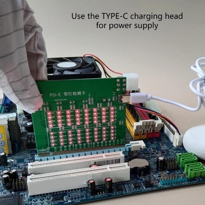 PCIE 16X Slot Diagnostic Card 16X Slot Tester With LED Indicators For Desktop Computer Hardware Testing Troubleshooting