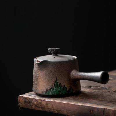 Позолоченный керамический чайник с боковой ручкой, китайский чайный сервиз в стиле кунг-фу, домашний чайник для ежедневного заваривания