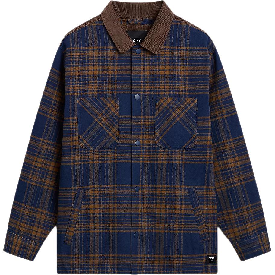 Vans Nelson Heavyweight Shacket American Vintage Soft Comfortable Fashion Casual Corduroy Jacket Men Jacket Blue VN000HNQDAT