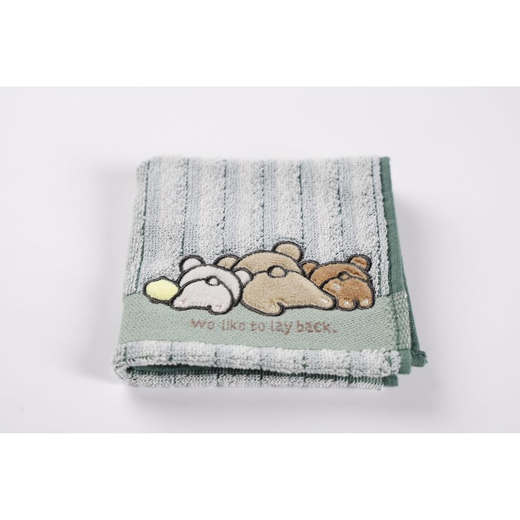 Marushin Rilakkuma Layback Bear Design Handkerchief for Girls - Cute Character Mini Towel, Cotton