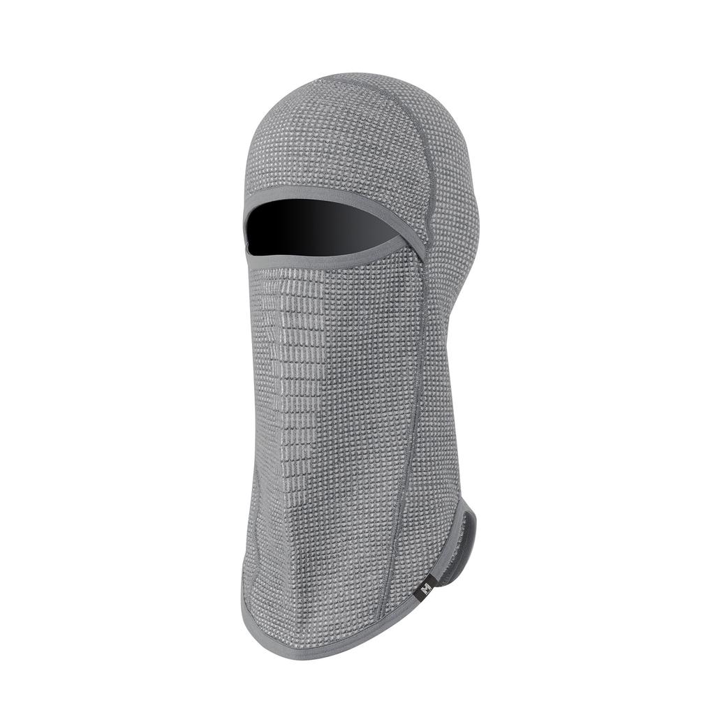 Millet Waffle Wool Fleece Face Heather Gray Model MIV01996 Men's Mask, (New Logo),