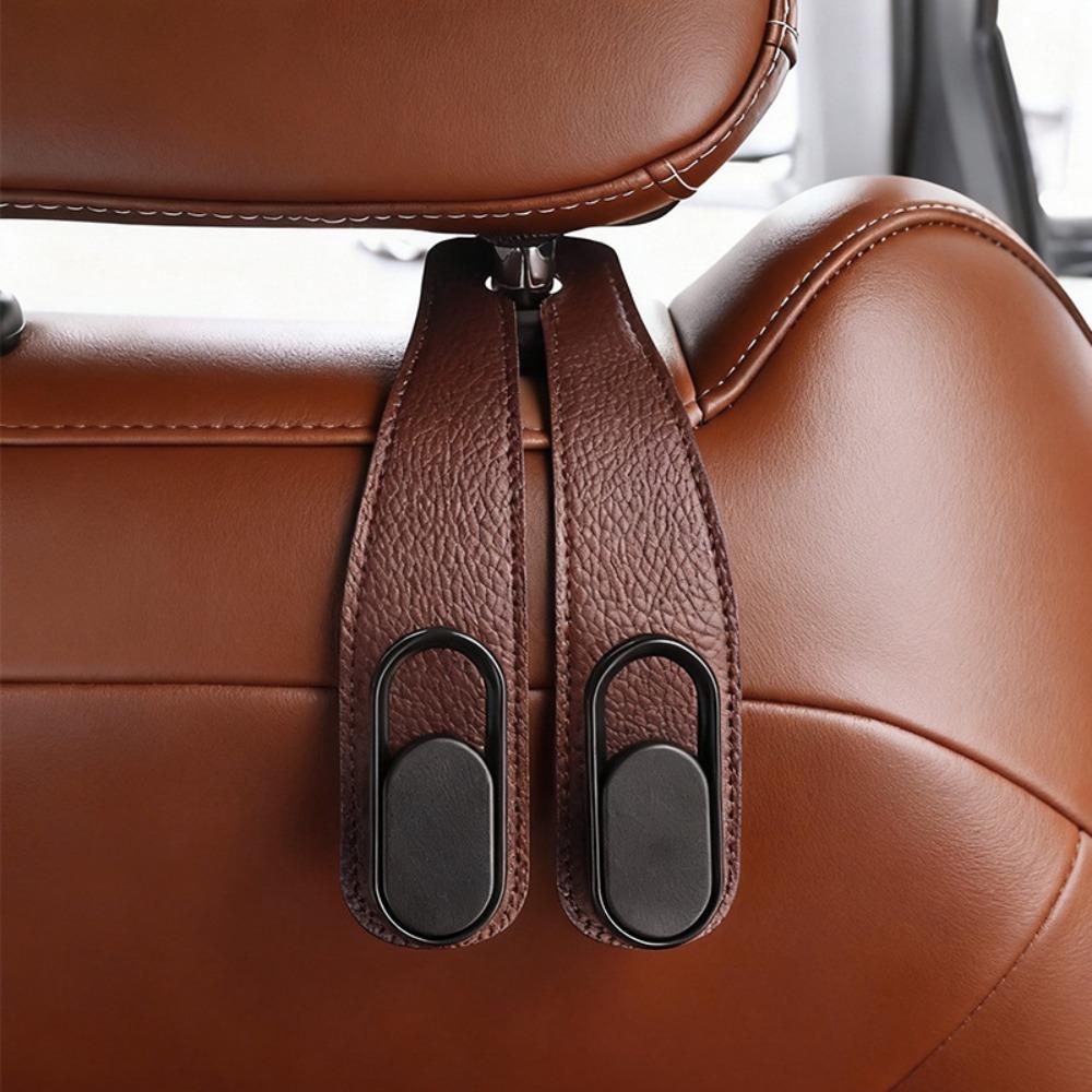 Leather Car Seat Hook Strong Load-Bearing Seat Back Hook New Headrest Hanger Vehicles