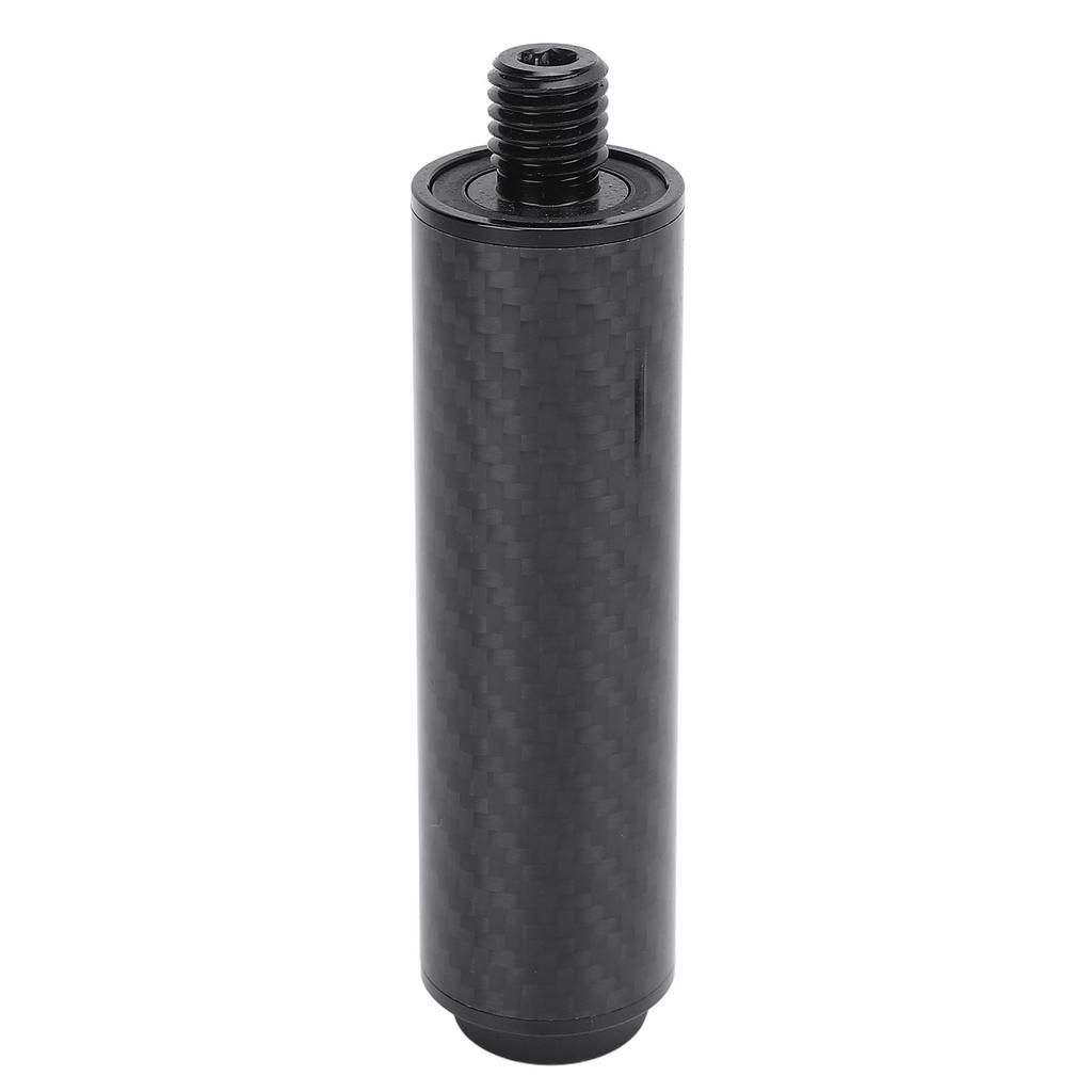 Billiard Pool Cue Extender 4 Inch Carbon Fiber Pool Cue Extension Stick with Rubber Rear Plug for