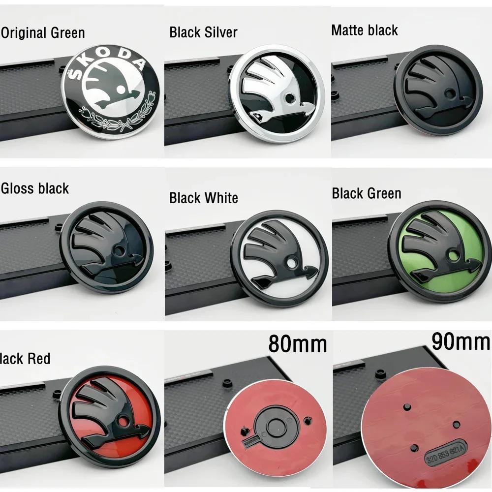 2026 Горячие 2 шт. 80 мм 90 мм Автомобильный значок на капот и значок на багажник для Skoda Octavia 2 3 A4 A5 mk1 Fabia Superb Rapid Kodiaq Karoq
