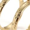 Gold earrings, large round style, electroplated round texture design, eye-catching earrings.
