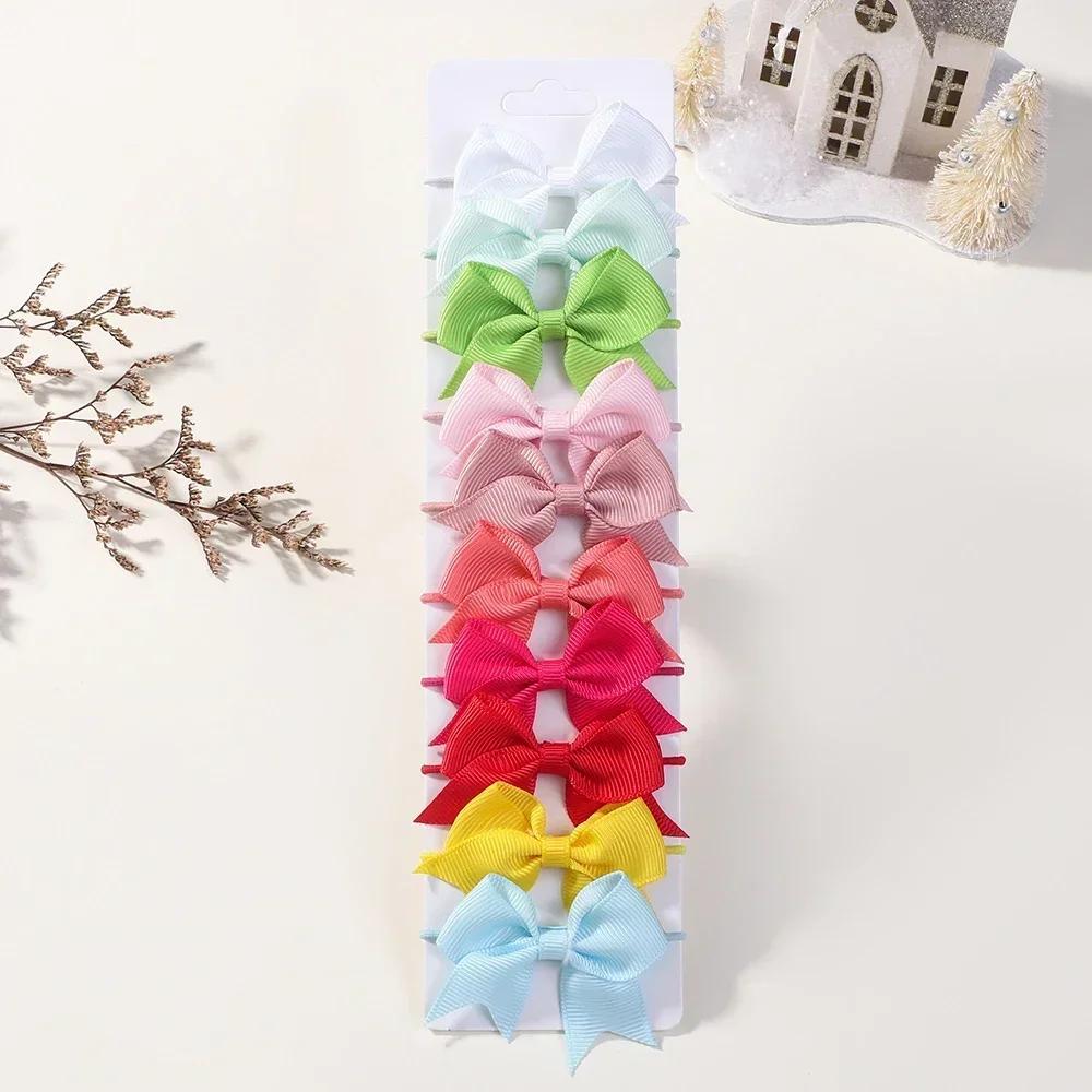 ДЕТСКИЕ БАНТЫ 10 шт. Банты Эластичные резинки для волос Резинки для волос Лента Хвостик Гросгрейн Аксессуары для волос Повязки на голову для детей