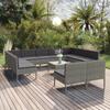 Day and Night - Day and Night Garden Furniture Set 12 Pieces and Gray Synthetic Rattan Cushions