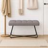 Bench with Button Tufting Taupe 80 x 40 x 46 cm Fabric