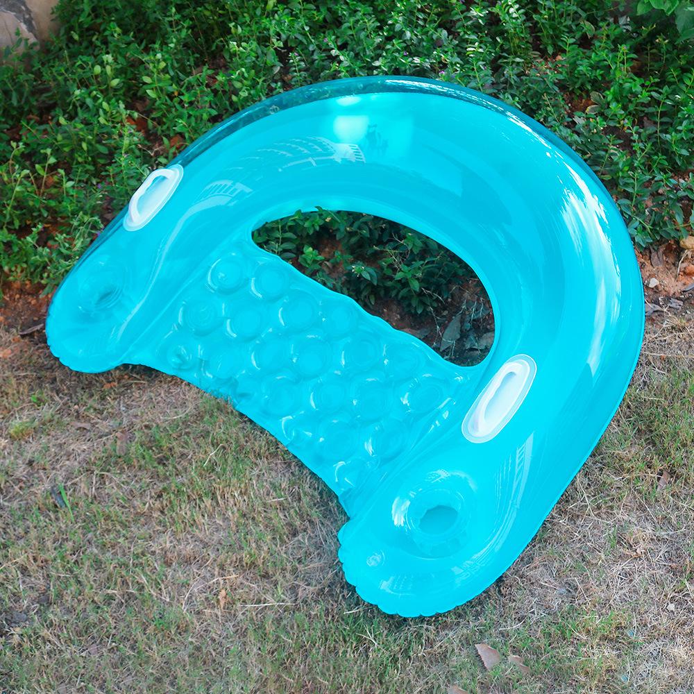 Складной полосатый гамак для бассейна: Надувной матрас-реклайнер нового стиля с сеткой