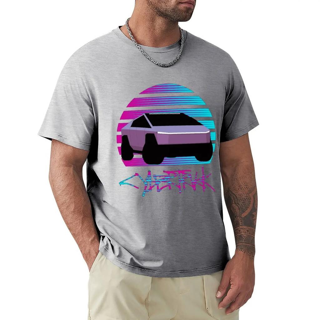 Футболка Cybertruck Cyber Truck Graffiti Future Aesthetic Футболка Harajuku с коротким рукавом Футболка с графикой из 100% хлопка