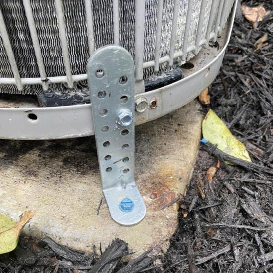 4 шт. Кронштейны конденсатора Простая установка Устойчивые к коррозии Сверхпрочные Оцинкованные L-образные кронштейны Комплект для крепления