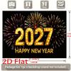 1 шт. 2027 С Новым Годом Светящиеся Золотые Цифры Декорация Фон Декорации для Фотостудии Стенда Вечеринки