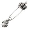 ARTEMISKINGS Crown Safety Pin Safety Pin AKEX0003 Silver Accessories Brand Jewelry Silver Brooch Batch [Artemis Kings] Men's Women's