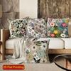 **Наволочки для декоративных подушек в стиле 2D Boho Vintage с цветочным принтом** Наволочка с узором, подходит для дивана, спальни, автомобильной подушки