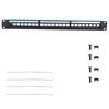19Inch 24 Port Mountable Data Patch Panel CAT6 Network Cable Rack(Not Include Modules)