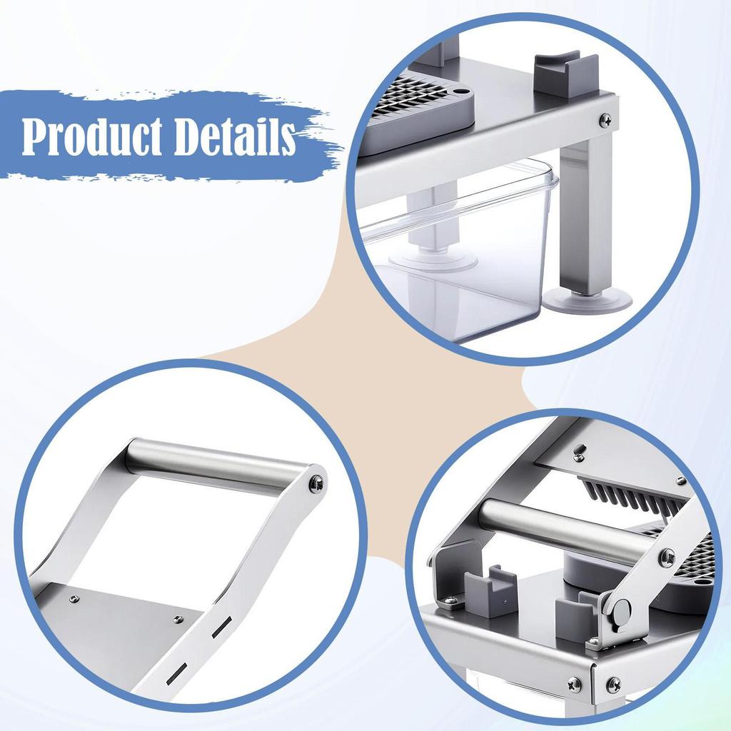 Food Chopper Veggie Cutter Hotel Restaurant Vegetable with Container 9 Blades
