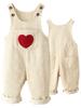 Toddler Front 120 [AIEOE] Children's Clothing, Overalls, Boys, Girls, Salopettes, Kids, Rompers, Coveralls, Autumn/winter, Cute, Heart, Pocket,