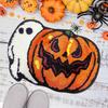 Floor Mat Absorbent Ghost Bathroom Rug Non-Slip Pumpkin Shower Mat