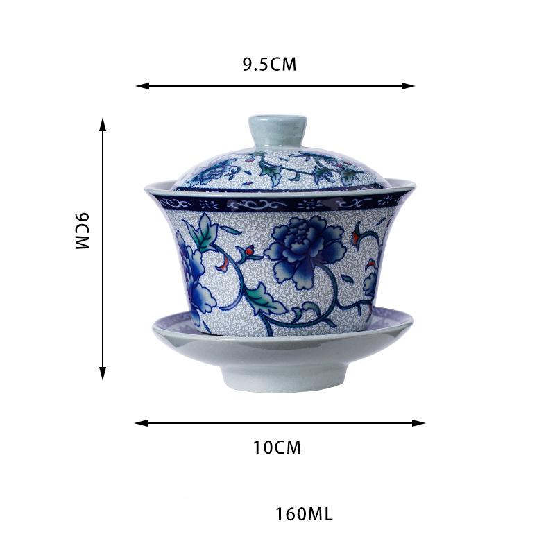 Chinese Kungfu Gai Wan Teaset China Glass Tea Sets Dehua Gaiwan Tea Porcelain Teapot Tea Set for Travel Beautiful Easy Kettle