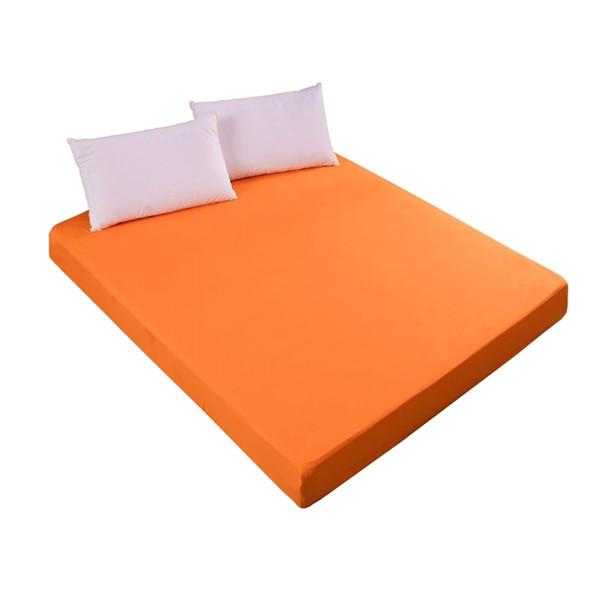 Водонепроницаемый чехол на матрас для кровати, эластичный сплошной цвет, простыня на подкладке, супер мягкие чехлы из микрофибры для кровати, водонепроницаемый чехол для матраса