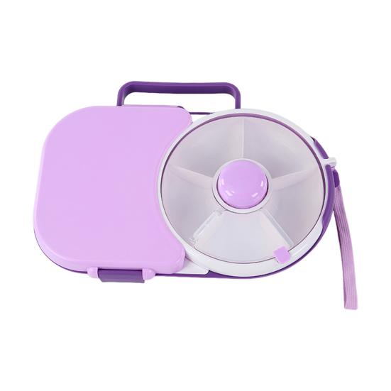 Вращающийся контейнер для закусок с крышкой, вращающийся набор, портативная коробка для конфет для детей, конфетный столик, тарелка для дыни, герметичная коробка для закусок для дома, офиса, школы, пикника