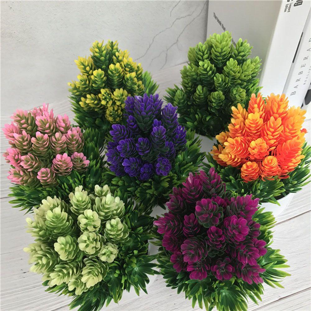 1 SET Wedding Christmas Home Decor Plastic Plant Simulation Bonsai Artificial Flower Fake Potted