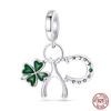 925 Silver Tree of Life Four-Leaf Clover Green Series Charms Beads Fit Qikaola 925 Original Bracelet DIY Jewelry Making