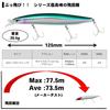 Daiwa Shoreline Shiner Z Vertis R125F 3D Inacco Lure 125mm