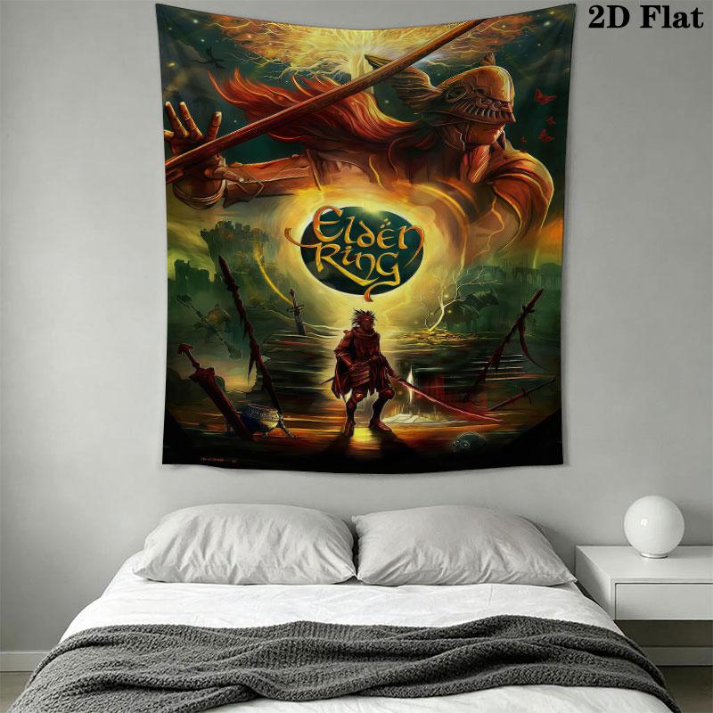 Elden Ring Echo Wall Hanging Printed Fabric Blanket Decorative Tapestries for Bedroom Living Room Home Decor