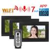 7in 1080P 3 Monitors Video Intercom Wired Wifi Doorbell Night Vision Door Camera