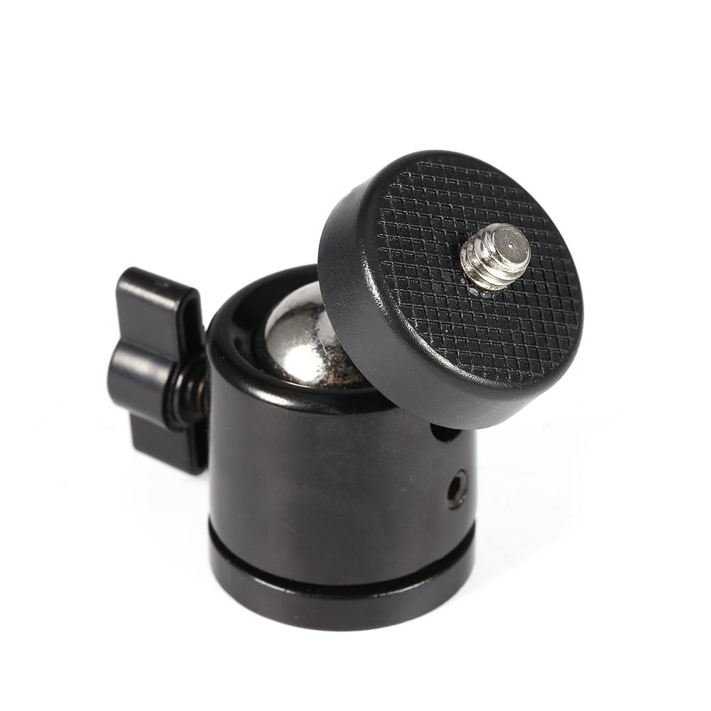 New 360 Degrees Mini Ball Head Bracket Mount For 1/4" Camera Tripod & 3/8" Flash Holder