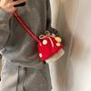 Pattern Delightful Mushroom Knitted Drawstring Bag For Children Unisex And Design Playful