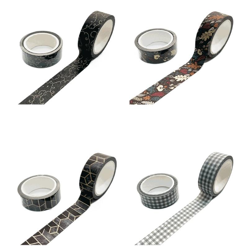 Золотые винтажные клейкие ленты васи Малярный скотч Творческий DIY Бумажная лента Скрапбукинговая лента Японские наклейки васитейп