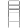 Washing Machine Shelf 3 Shelves Silver 69 x 28 x 169 cm