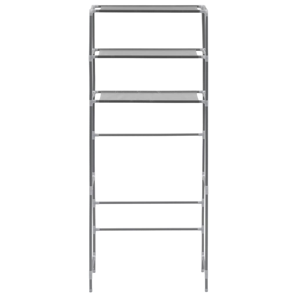 Washing Machine Shelf 3 Shelves Silver 69 x 28 x 169 cm