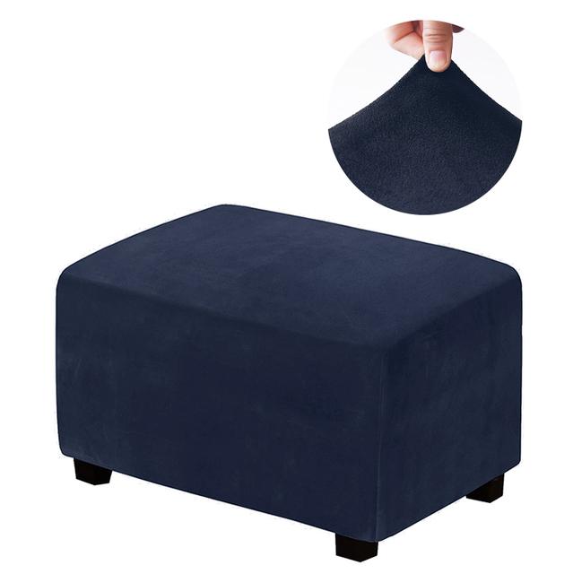 2 Sizes Footstool Cover Elastic Footstool Cover Flexible Furniture Protection Removable Footstool Cover Home