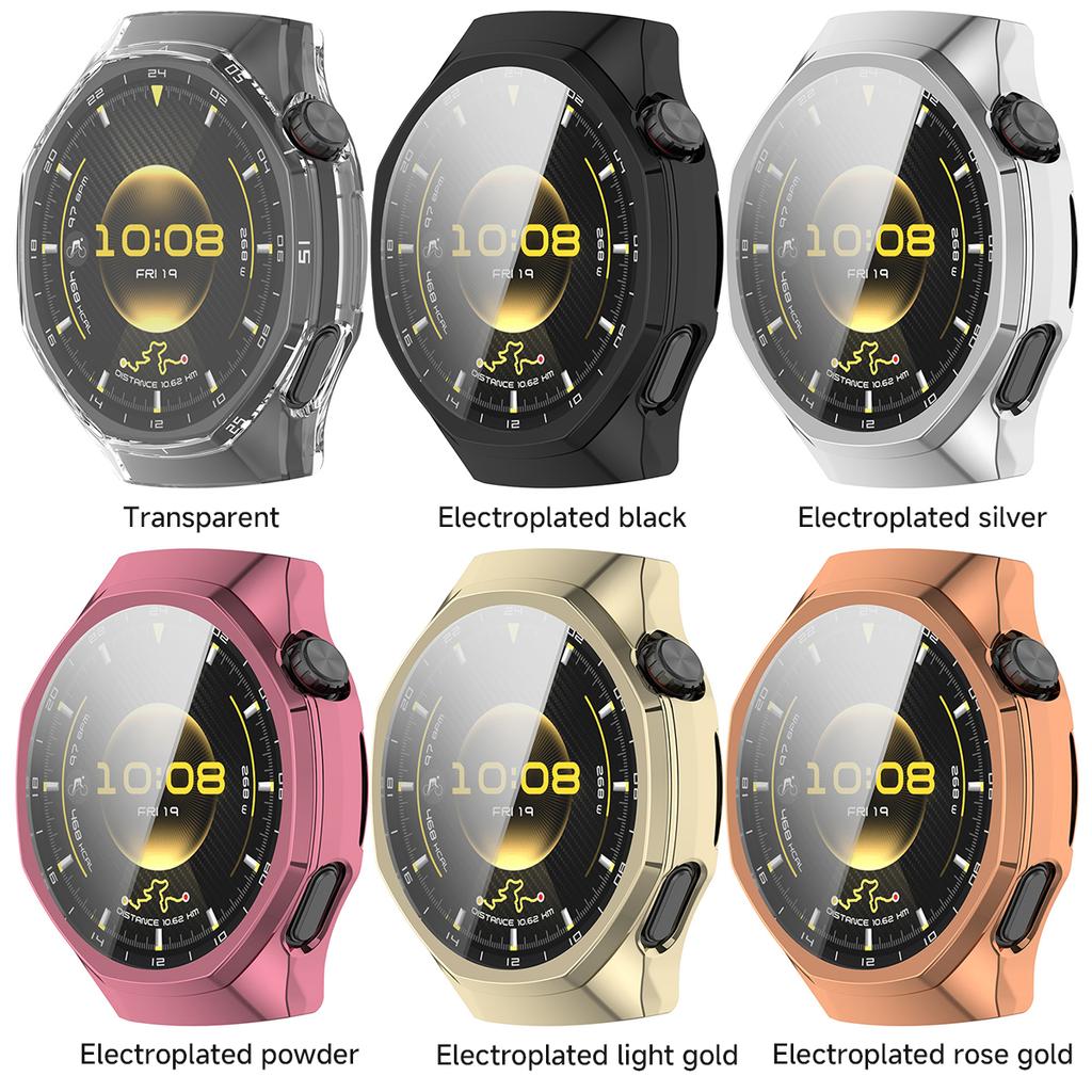 PC Case +Tempered Glass for Huawei Watch GT6 46mm Full Cover Screen Protector Bumper for Watch GT6 46mm Protective Accessores