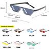 Fashion Sunglasses Women Mosaic Dimensional Animation Artifact Pixel Coding Funny Glass Women Men Cermin Mata