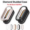 Защитный чехол с бриллиантами для Xiaomi Mi Band 9/8, чехол-протектор, ПК-оболочка для MiBand 8/9 Pro, чехол-оболочка, модные аксессуары