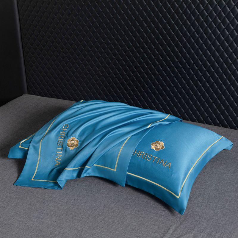 Наволочка в скандинавском стиле, летняя, холодная, шелковая, удобная, дышащая, для спальни, 48*74 см, вышивка, мягкая