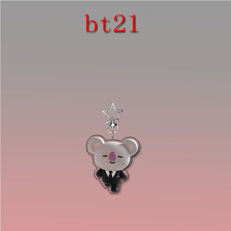 Акриловый держатель для брелоков BT21 - Милый брелок-звездочка для сумок - Портативный декор для школьных сумок - Атрибутика кумиров
