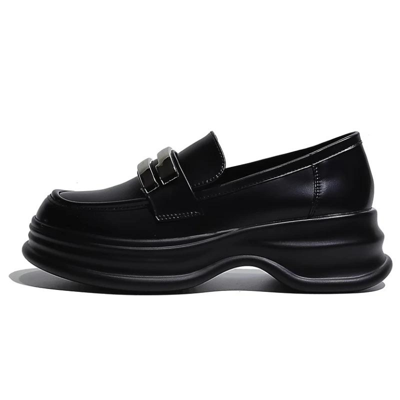 Женские новые однотонные круглые универсальные английские туфли на толстой подошве маленькие кожаные туфли французские ретро кавайные женские туфли Мэри Джейн