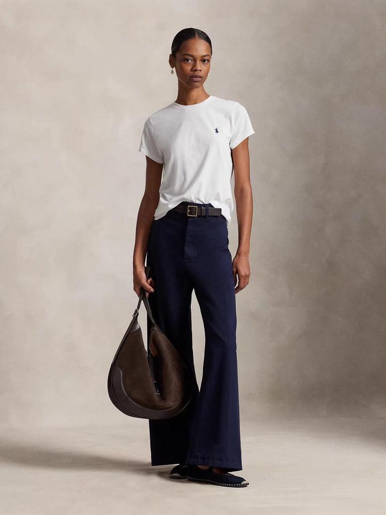 Летняя женская хлопковая футболка классического стиля 2026 года с вышивкой пони – Повседневная и универсальная