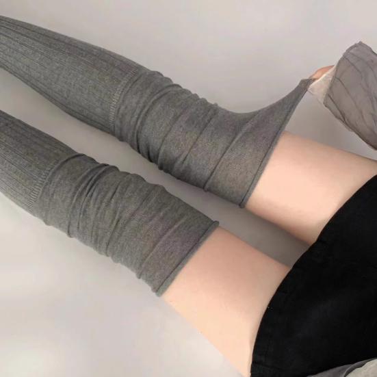 Slouch Thigh High Socks Women Stretchy Over-the-knee Scrunch Socks Long Over Knee Stockings for Boots Skirts Party Dating Street Wear