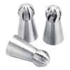 3pcs Dessert Decorators Stainless Steel Butter Cream Flower Cake Decorating Cake Icing Nozzles