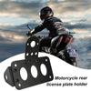 Motorcycle Rear License Plate Holder Weather Proof Plate Tail Light Mount Rear Bracket Frame Sturdy Alloy Vintage Tag Bracket
