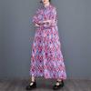 Women's Spring Floral Tiered Dress Plus Size Boho Chic Maxi with Contrast Panels Flowy Layered Skirt