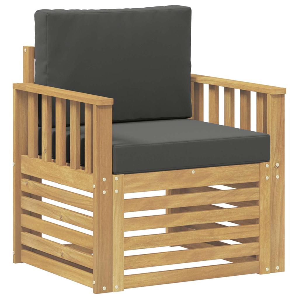 2 Piece Outdoor Sofa Set Polyester White and Anthracite